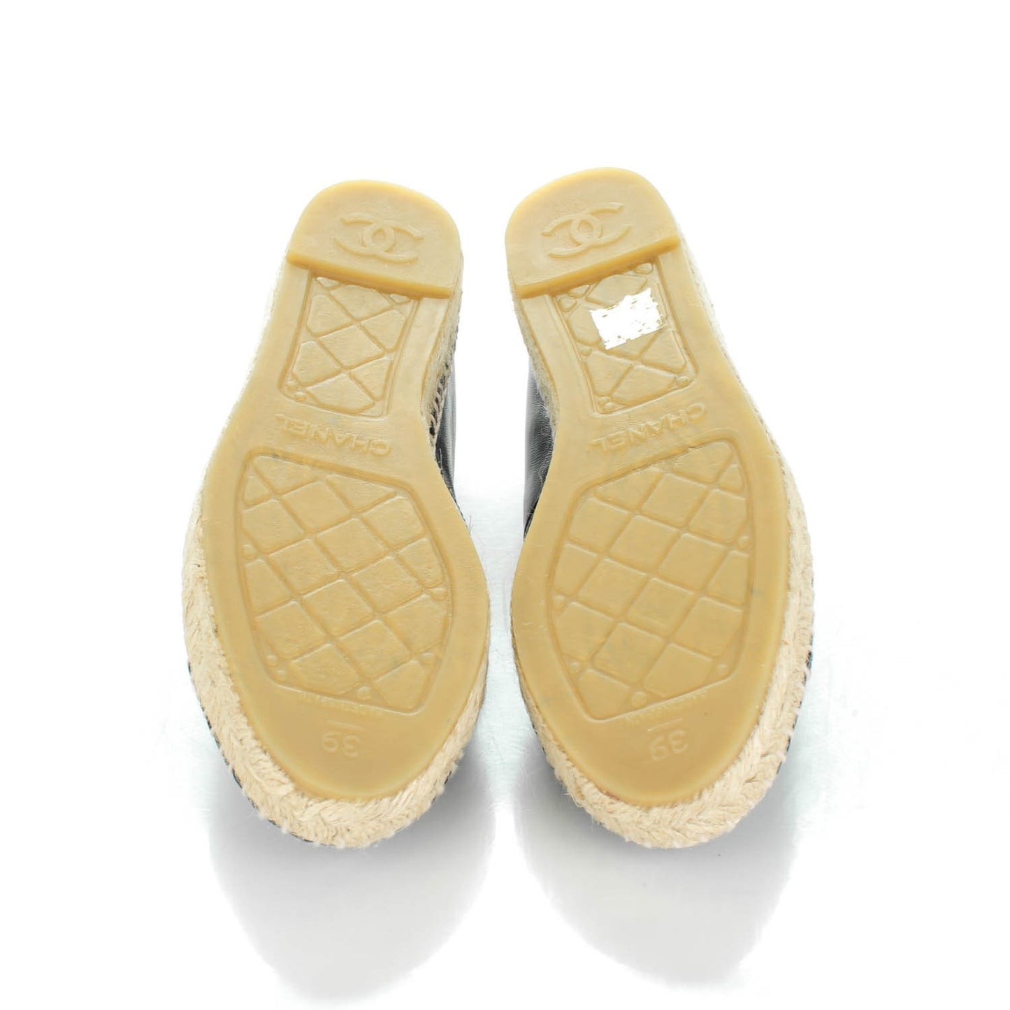 Lambskin CC Espadrilles 39 Black