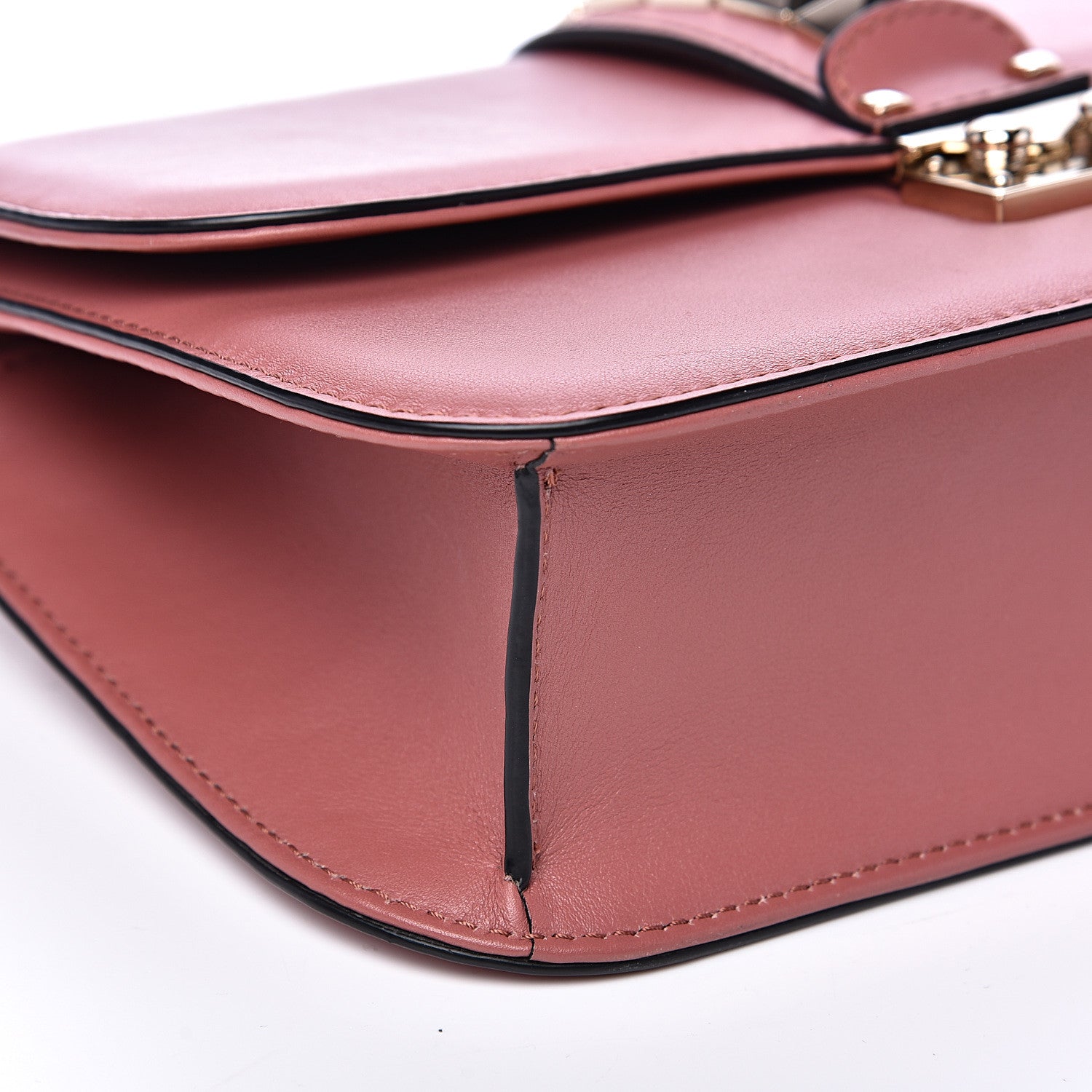 Valentino Garavani Vitello Medium Glam Lock Rockstud Flap Antique Rose 6 of 9