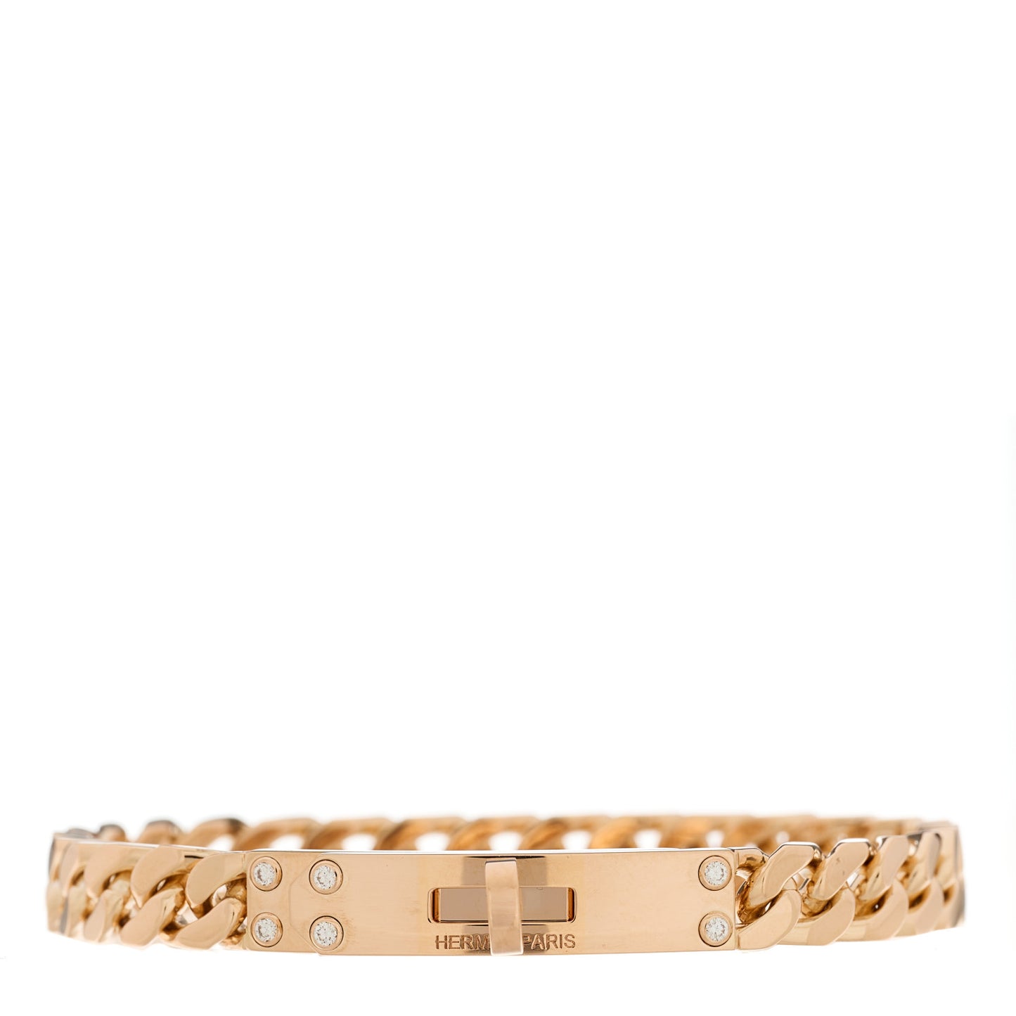 18K Rose Gold Diamond PM Kelly Chaine Bracelet SH