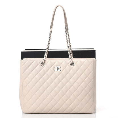 Chanel Caviar Quilted Timeless Tote Light Beige 8 of 8