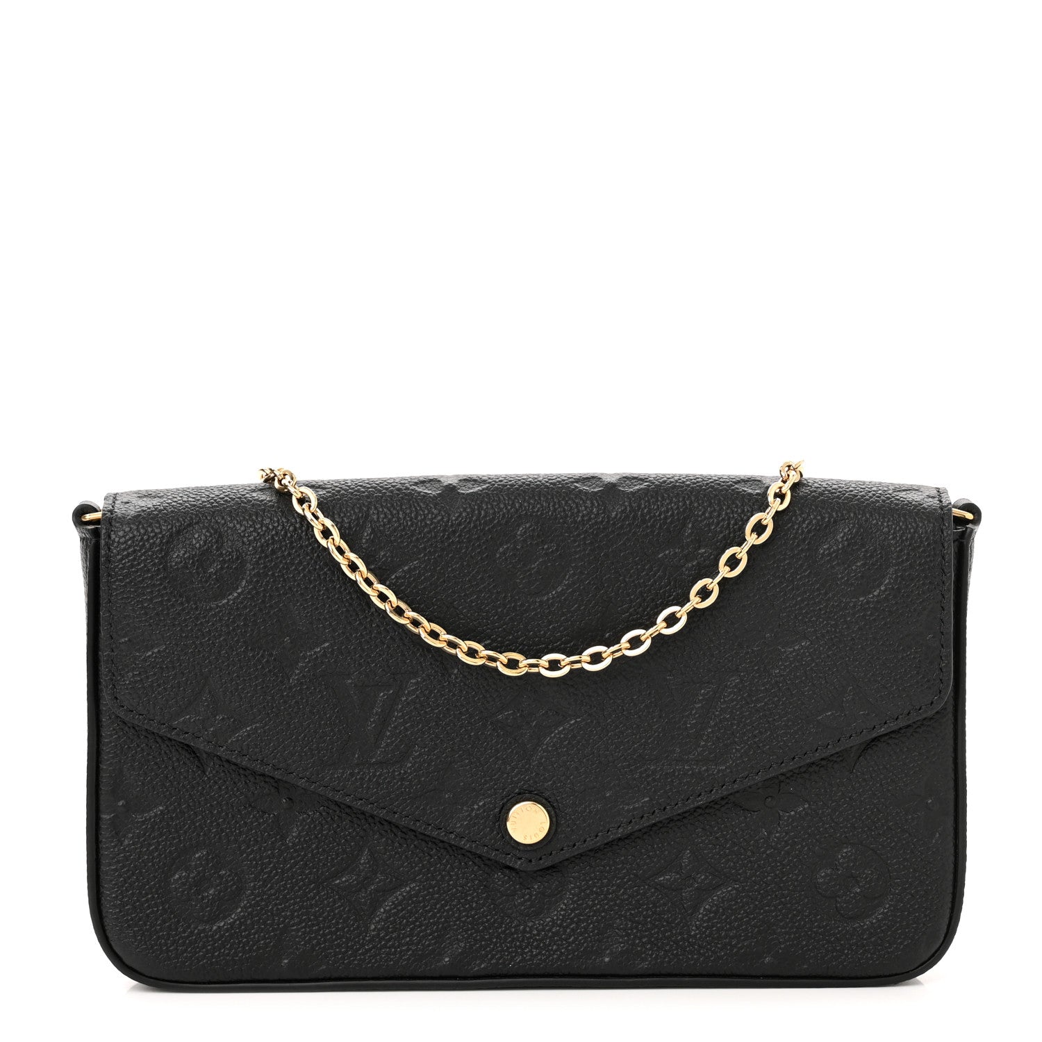 Louis Vuitton Empreinte Pochette Felicie Chain Wallet Black 3 of 12