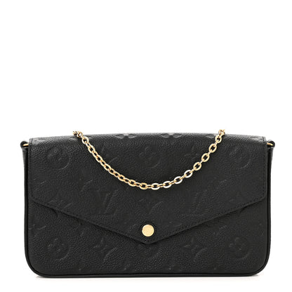 Louis Vuitton Empreinte Pochette Felicie Chain Wallet Black 3 of 12