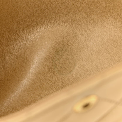 Chanel Lambskin Quilted Medium Double Flap Beige 15 of 15