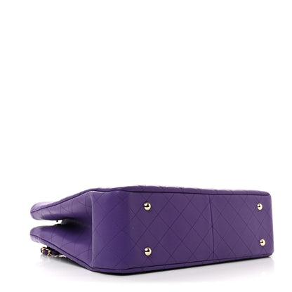 Chanel Caviar Quilted Large Classic Shopping Tote Purple 4 of 10