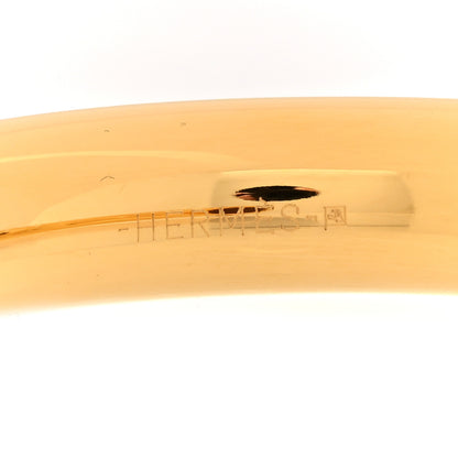 Hermes Tadelakt Kyoto Cuff Bracelet M Gold 3 of 5