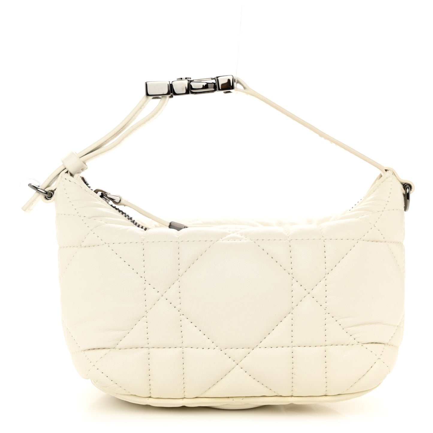 Calfskin Macrocannage Small Diortravel Nomad Pouch Latte