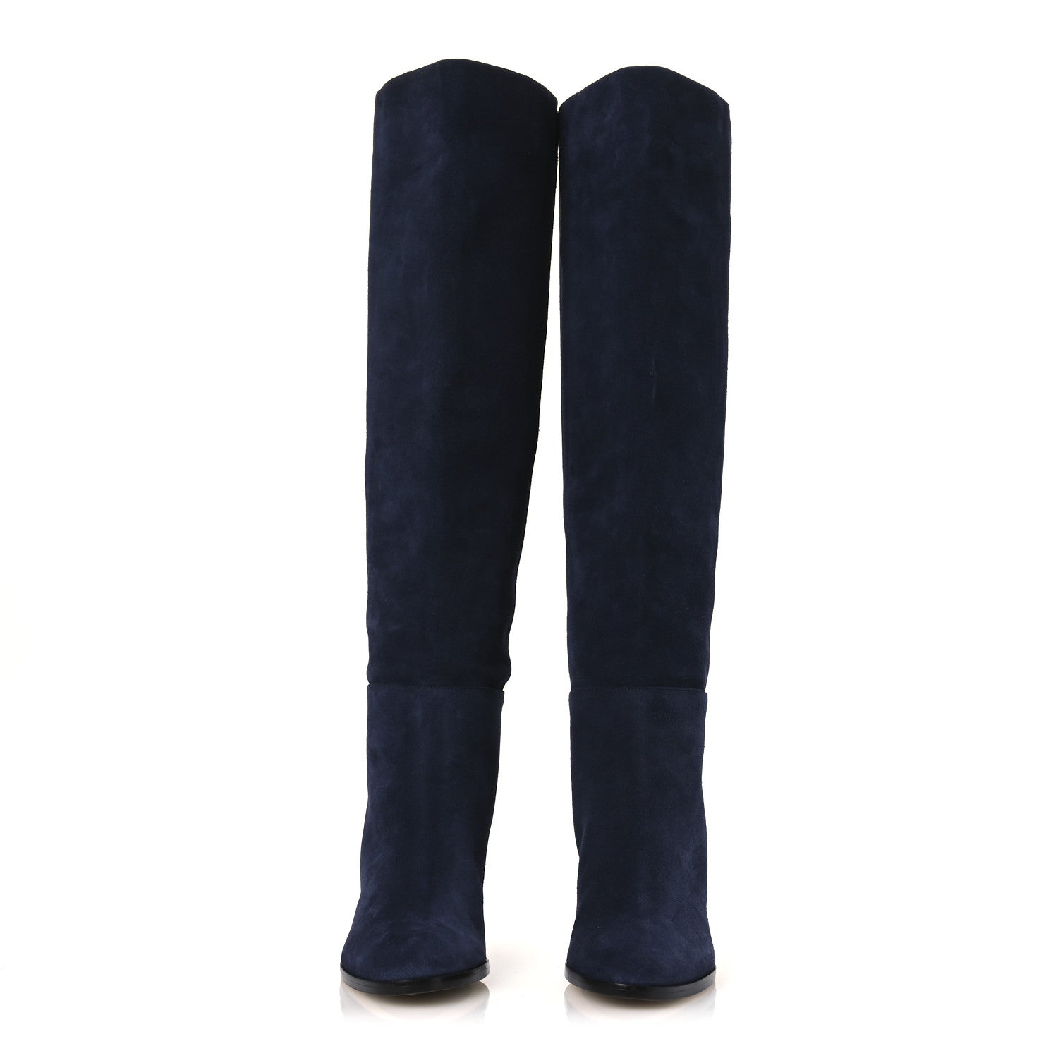 Jimmy Choo Suede Natalie 80 Boots 39.5 Navy 4 of 13