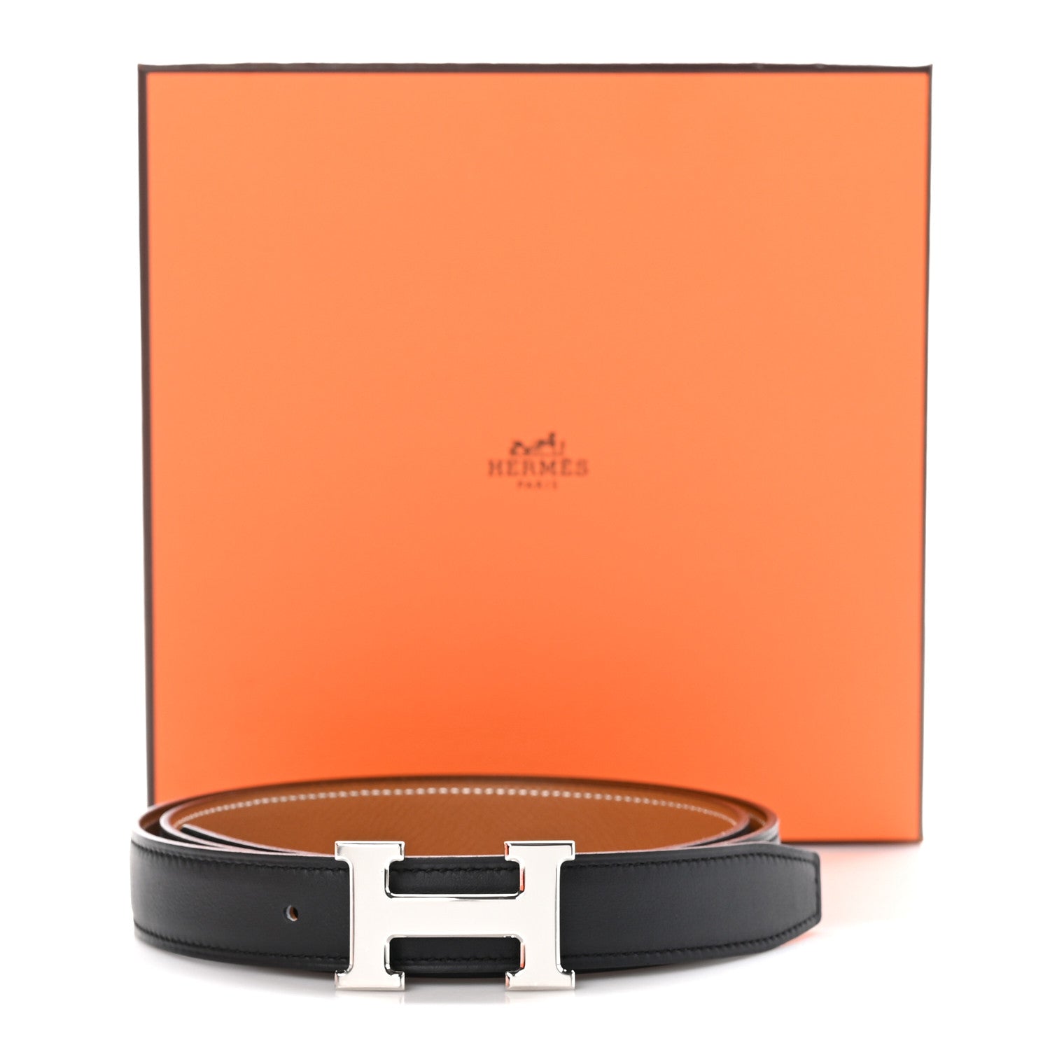 Hermes Box Togo 32mm Constance H Belt 90 90/36 Black Rouge Garance 6 of 6