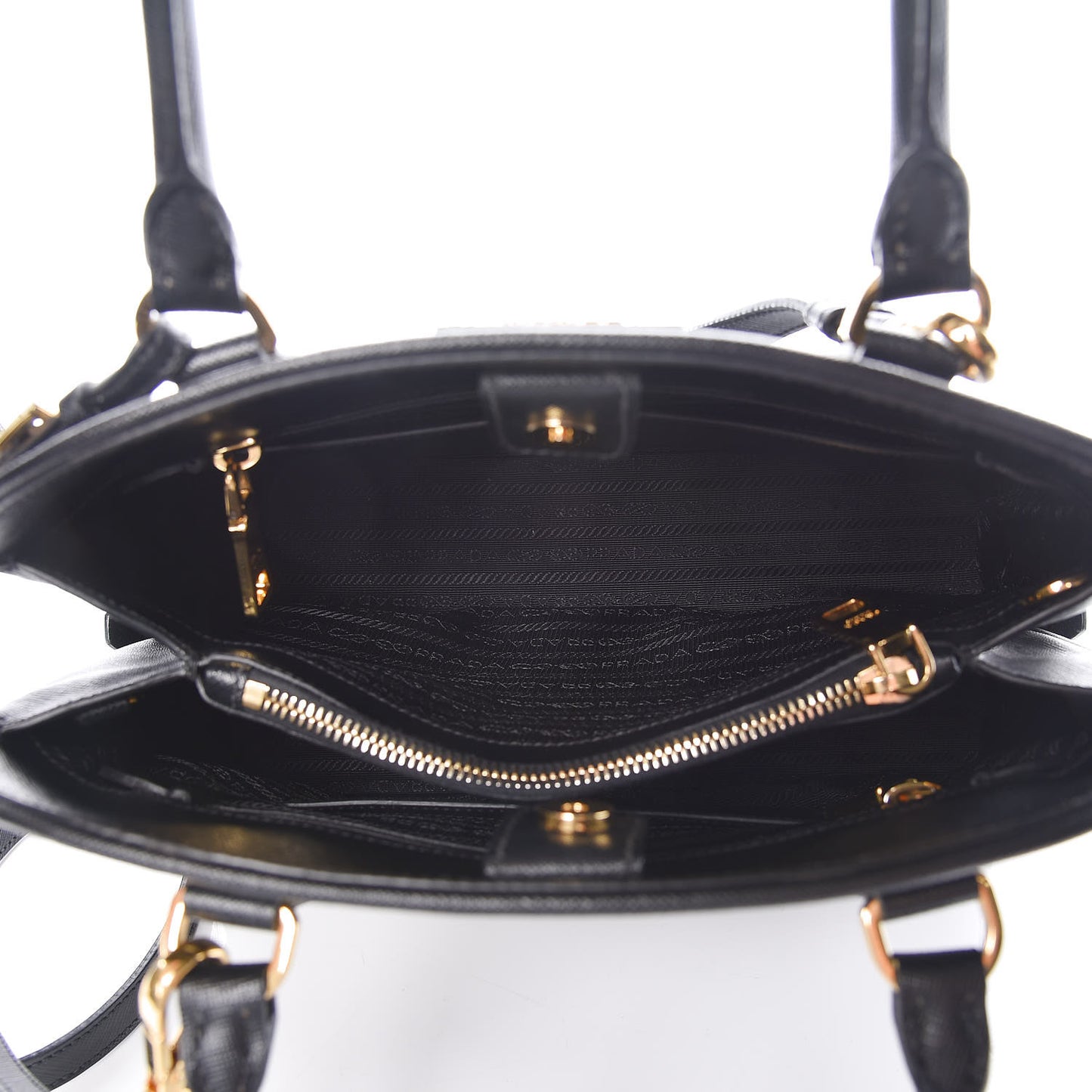 Saffiano Lux Open Promenade Tote Black
