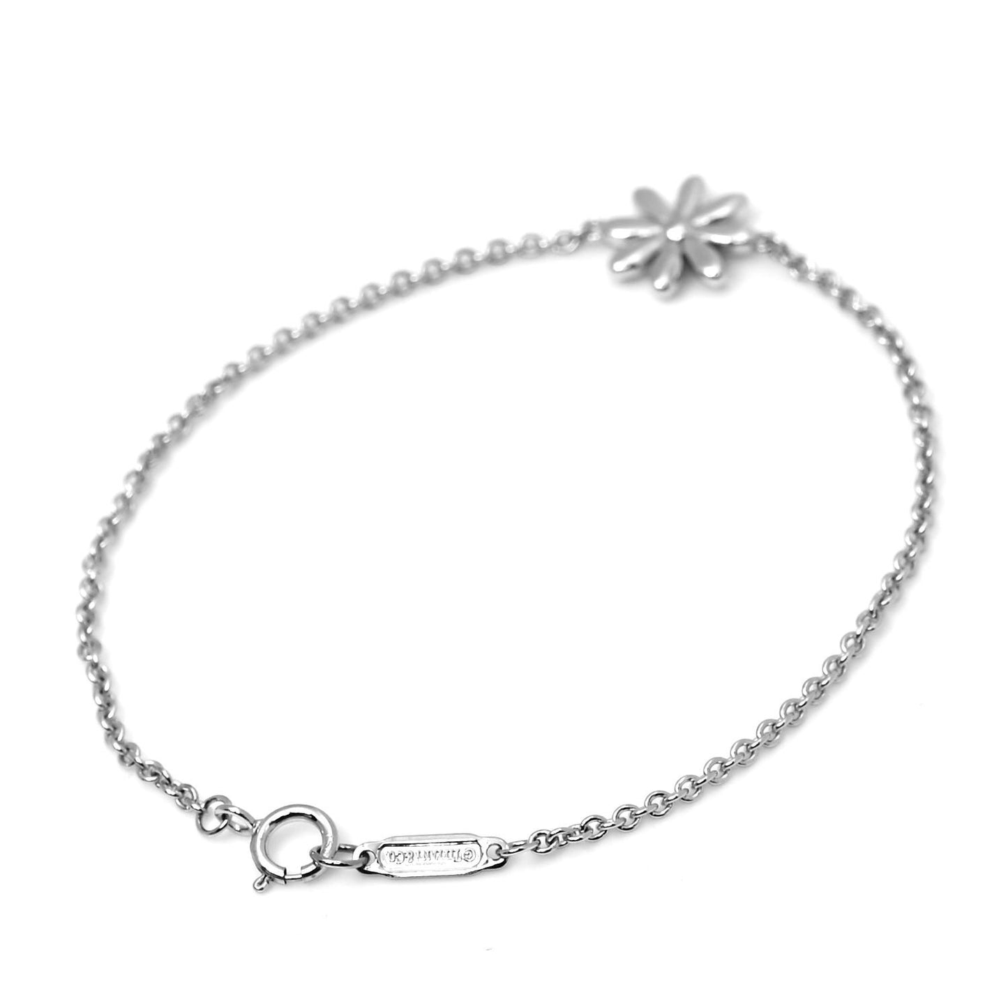18K White Gold Diamond Enchant Garden Flower Bracelet