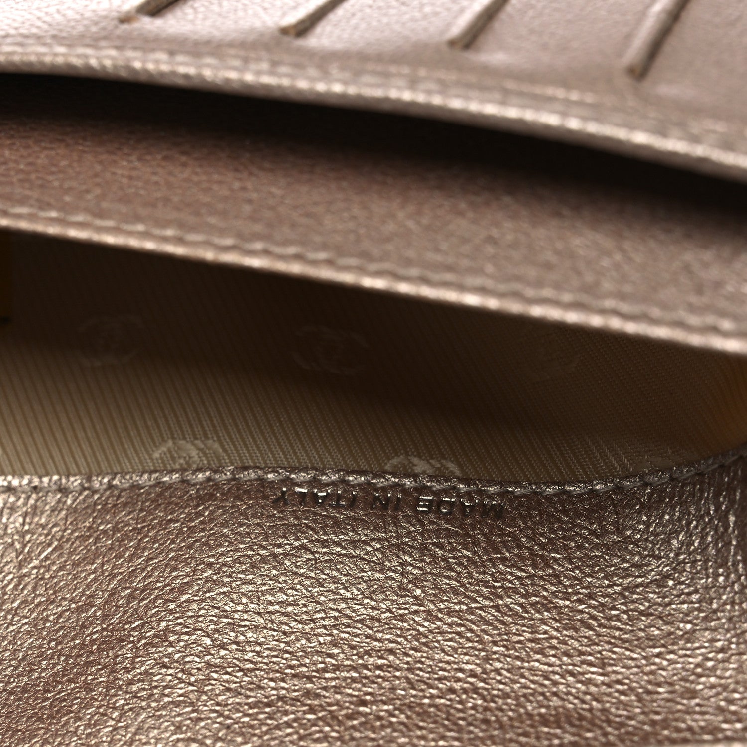 Chanel Metallic Goatskin Large Flap Wallet Gold 8 of 11