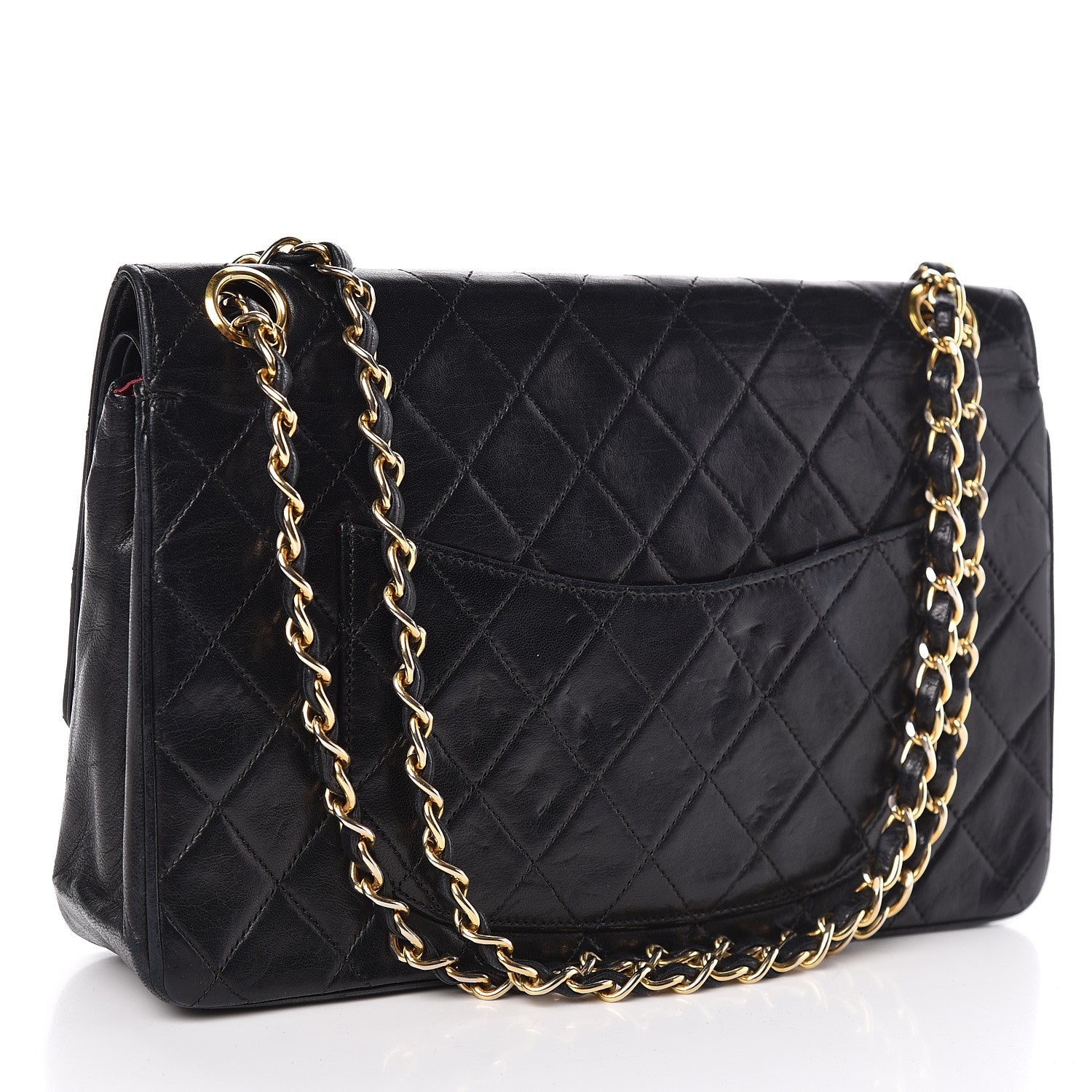 Chanel Lambskin Quilted Medium Double Flap Black 3 of 17