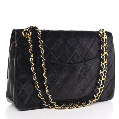 Chanel Lambskin Quilted Medium Double Flap Black 3 of 17