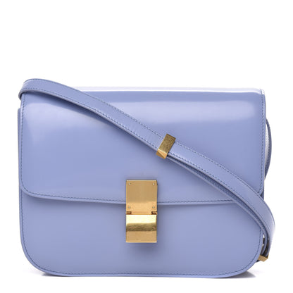 Celine Spazzolato Calfskin Medium Classic Box Flap Bag Porcelain 1 of 11