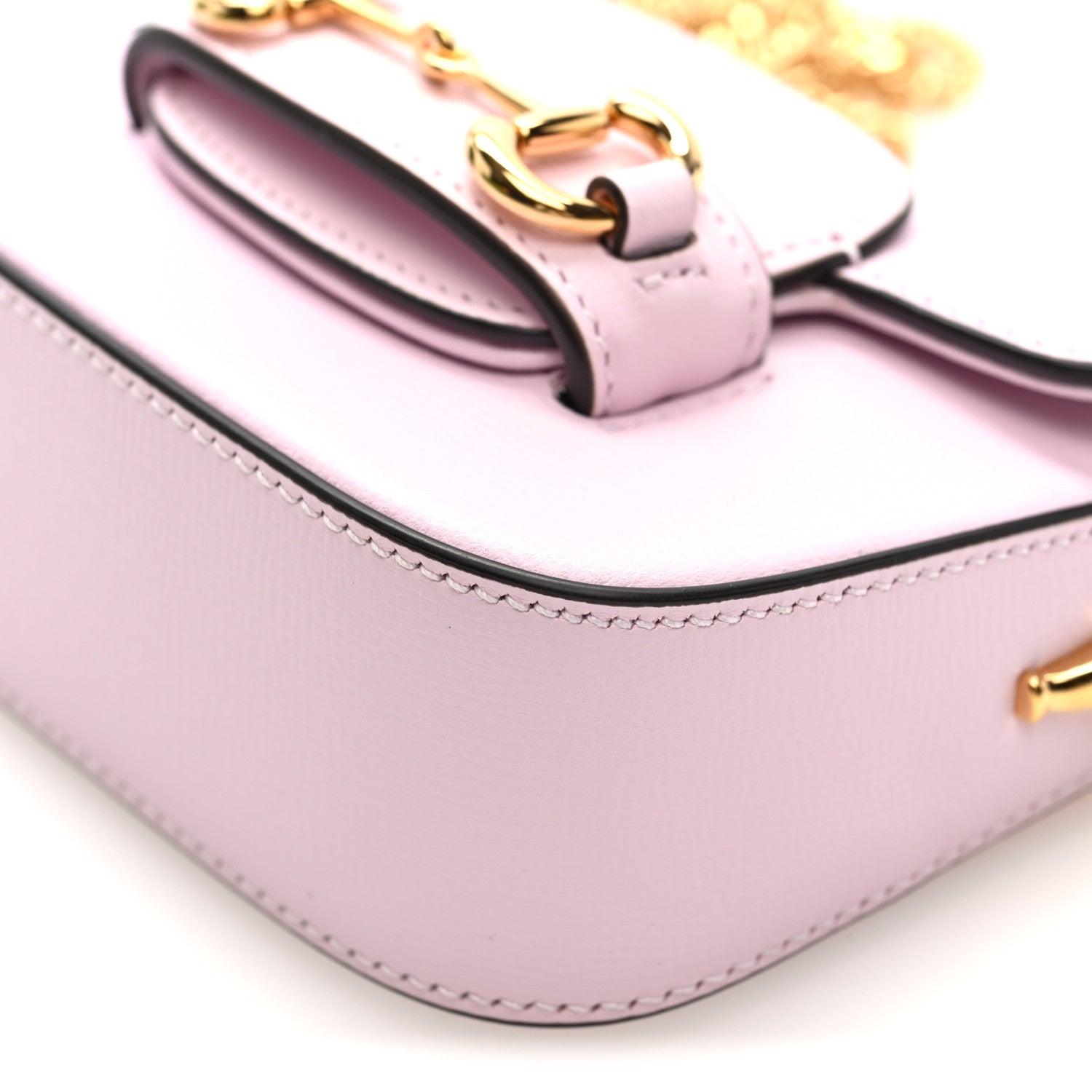 Gucci Calfskin Horsebit 1955 Super Mini Crossbody Bag Light Pink 10 of 11