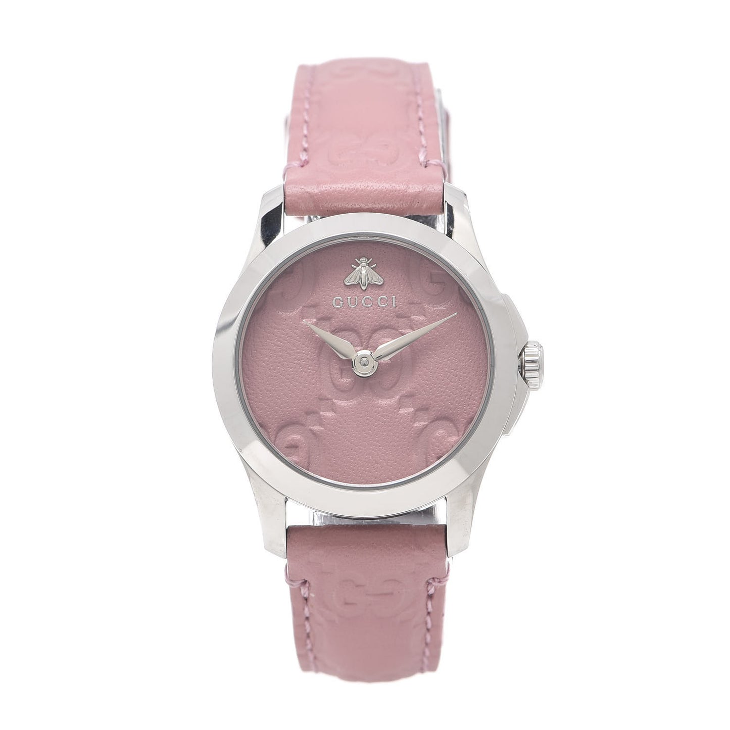 Stainless Steel Calfskin 27mm G-Timeless Quartz Watch Pink