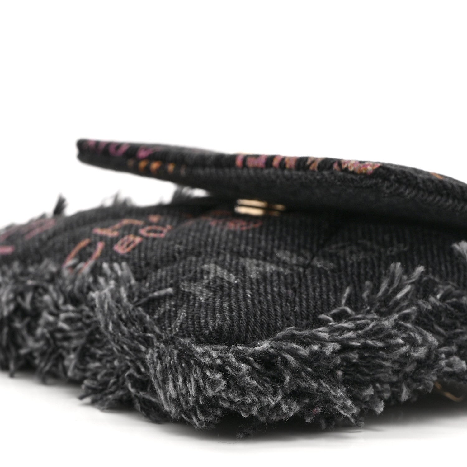 Chanel Denim Quilted Denim Mood Belt Bag Black Multicolor 10 of 10