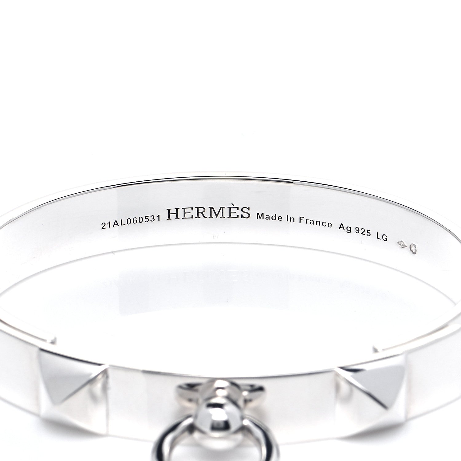 Hermes Sterling Silver PM Collier De Chien Bracelet LG 5 of 6