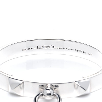 Hermes Sterling Silver PM Collier De Chien Bracelet LG 5 of 6