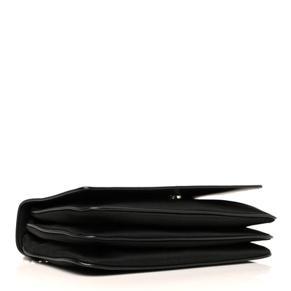 Prada Saffiano Tessuto Nylon Chain Shoulder Bag Black 4 of 11