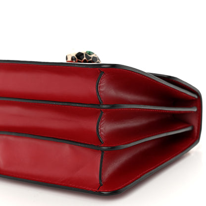 Bulgari Calfskin Serpenti Forever Top Handle Red 9 of 11