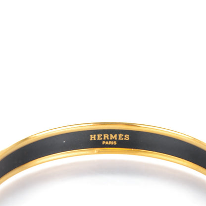 Hermes Enamel Printed Narrow Qu' Importe Le Falcon Bracelet 70 3 of 5