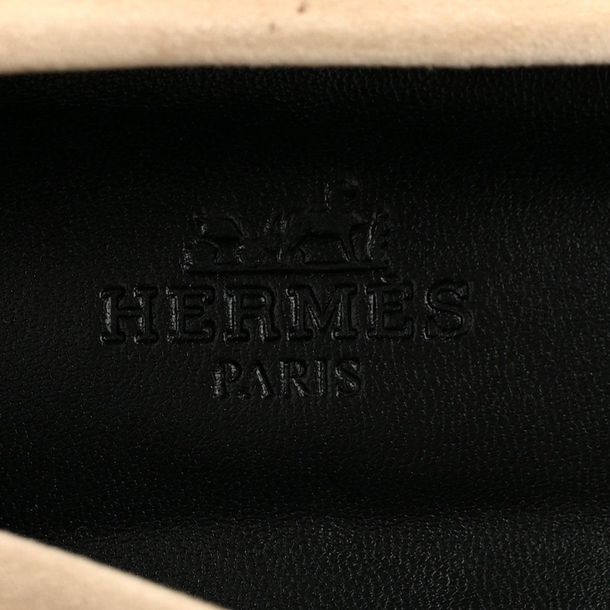 Hermes Suede Goatskin Womens Faubourg Loafers 38 Beige Argile 8 of 10