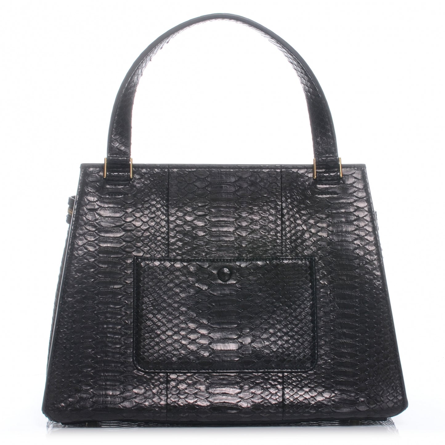 Python Medium Edge Shoulder Bag Black