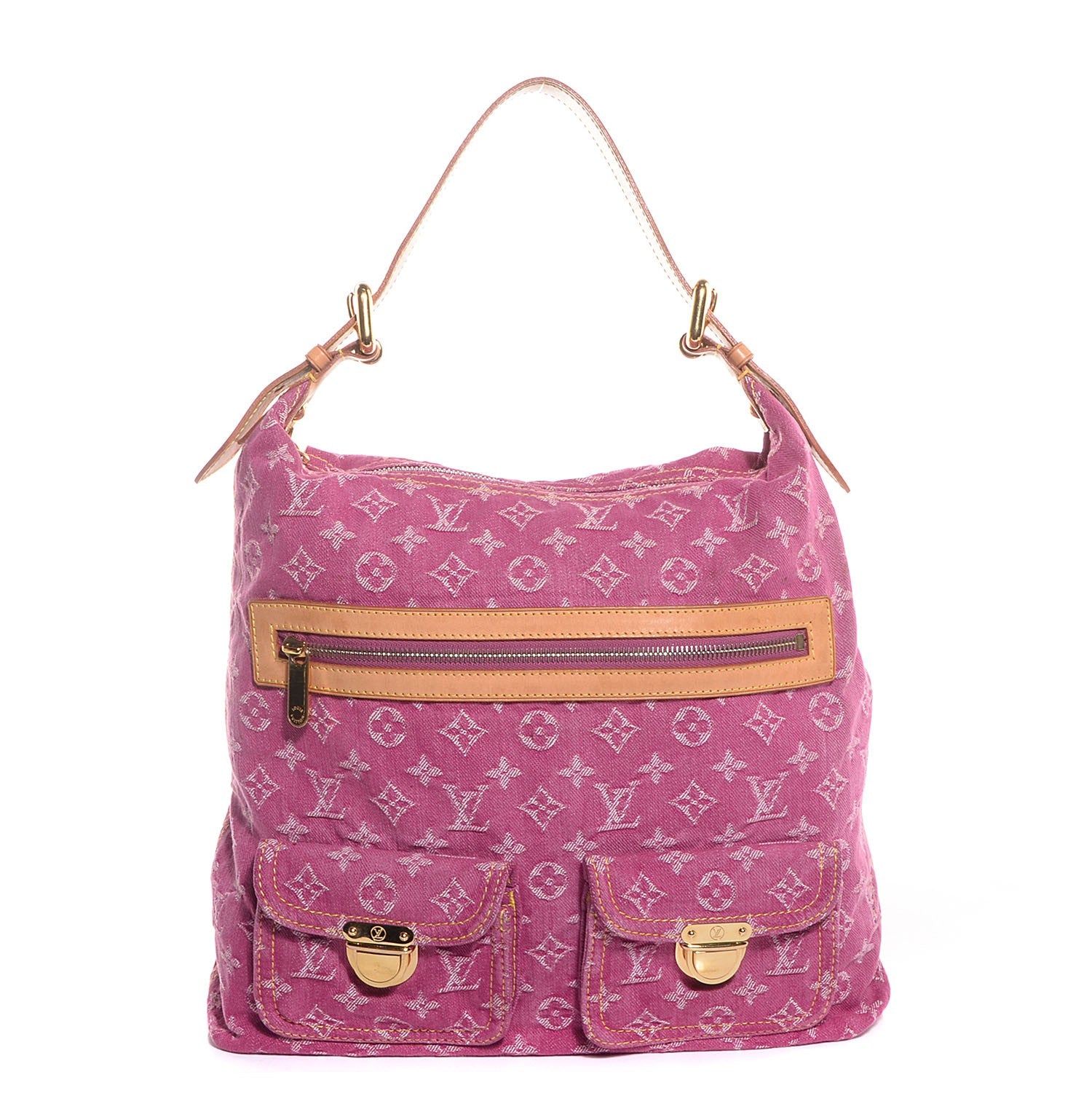 Louis Vuitton Denim Baggy GM Fuchsia 1 of 7