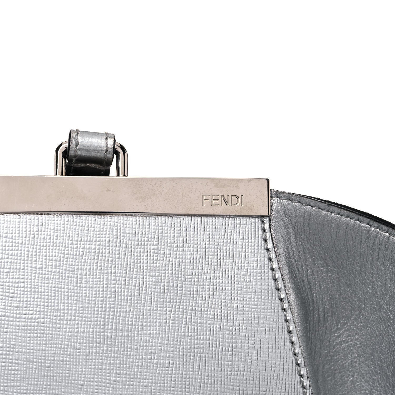 Fendi Vitello Elite Bi Color 3Jours Tote Argento Black 25 of 28