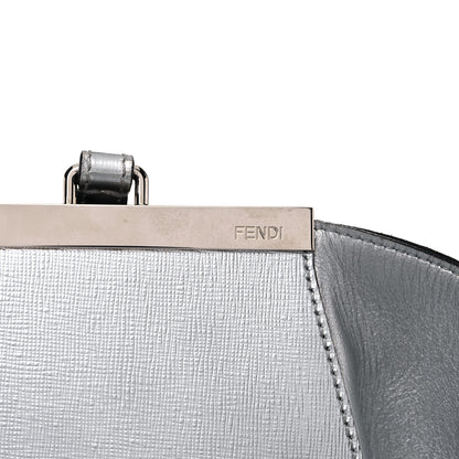 Fendi Vitello Elite Bi Color 3Jours Tote Argento Black 25 of 28