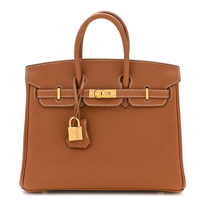 Hermes Togo Birkin 25 Gold 1 of 11