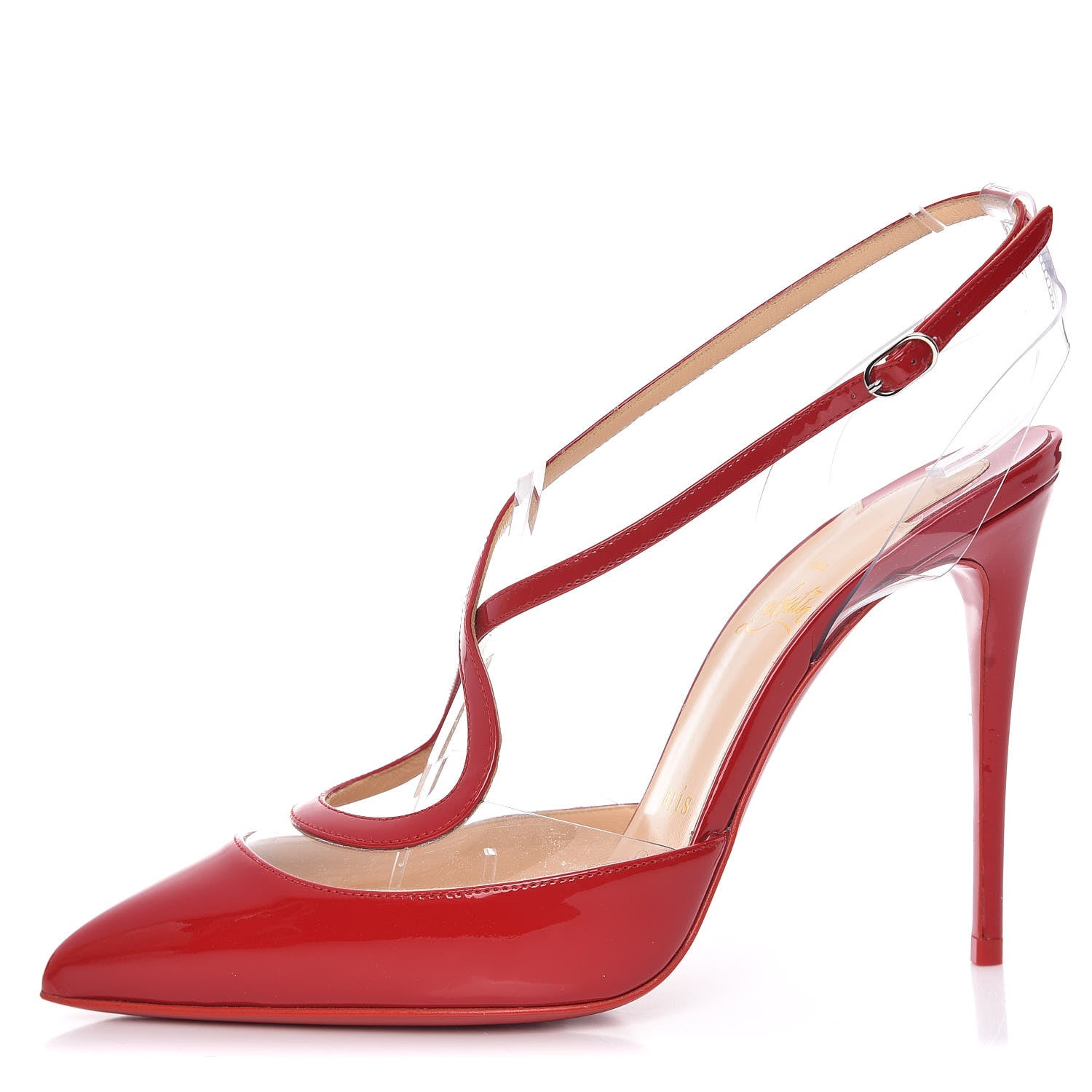 Christian Louboutin Patent PVC Cupidetta 100 Pumps 37.5 Loubi Transparent 1 of 8