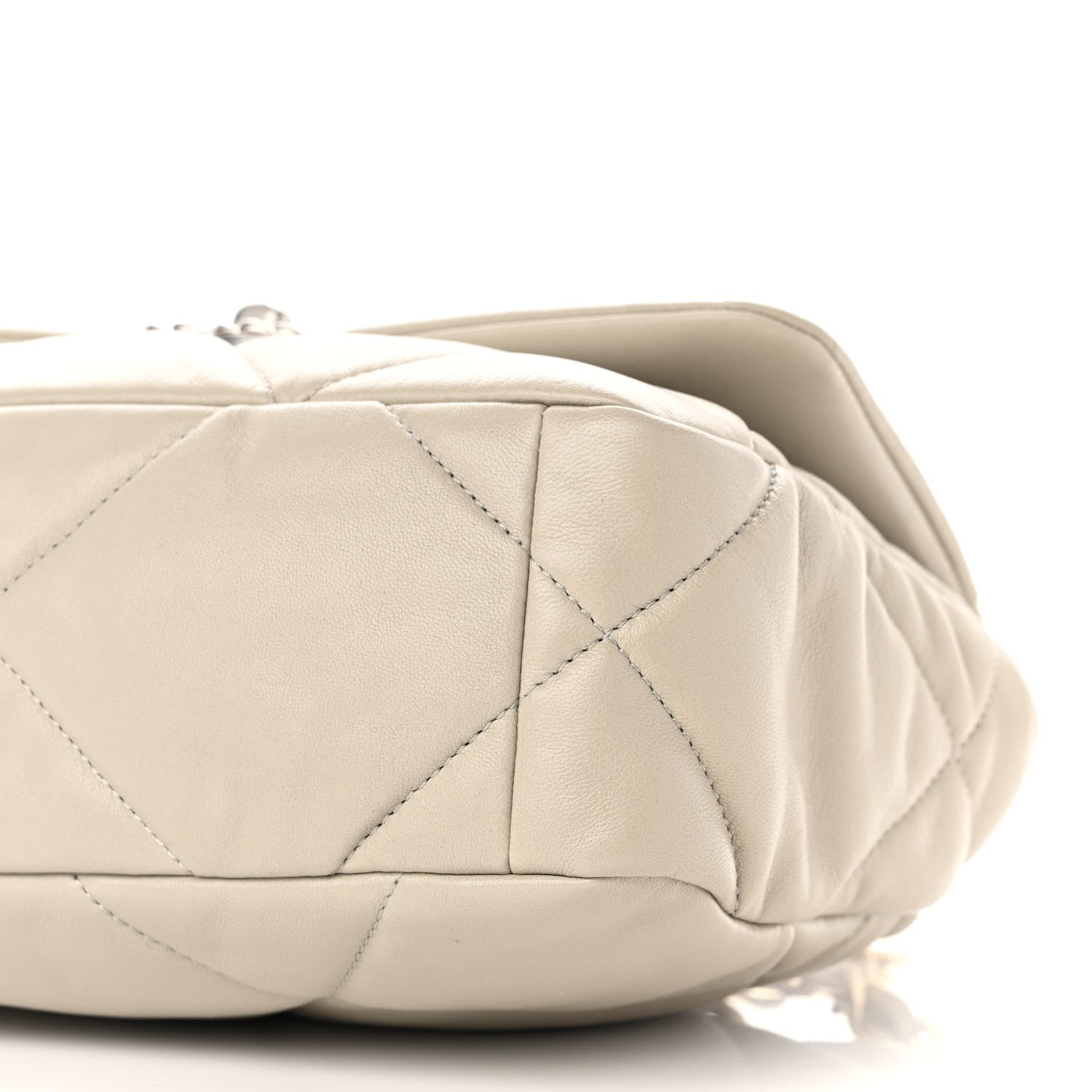 Chanel Lambskin Quilted Medium Chanel 19 Flap Grey 9 of 10