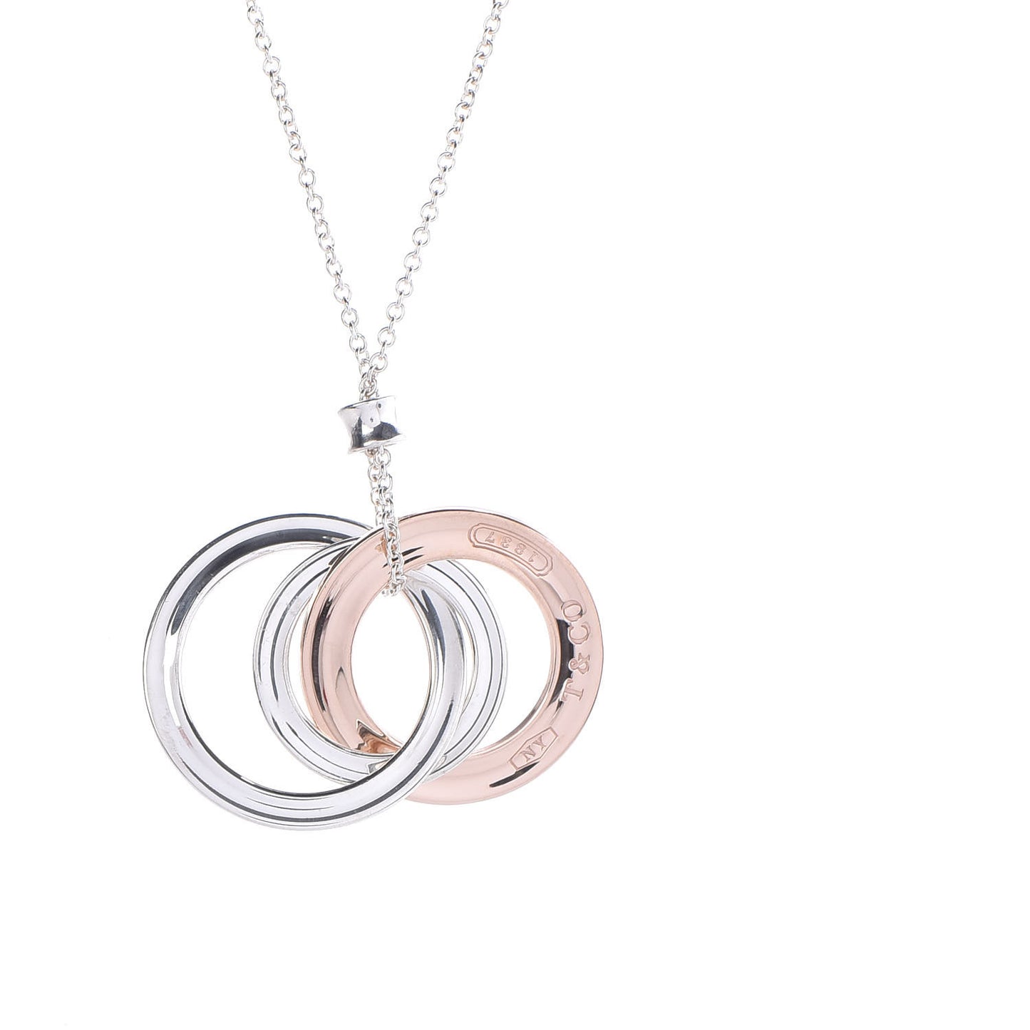 Sterling Silver Rubedo Small Interlocking Circles Pendant