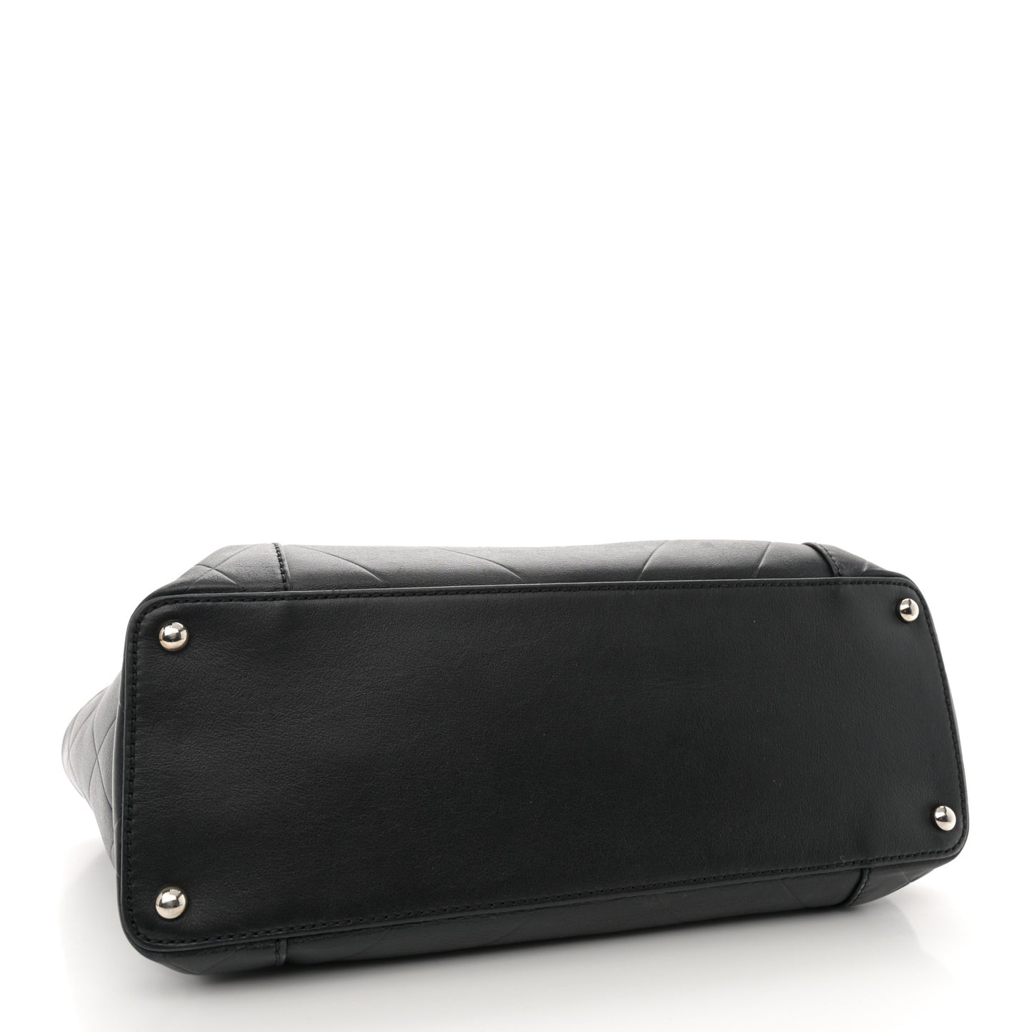 Calfskin Chevron CC All Day Tote Black