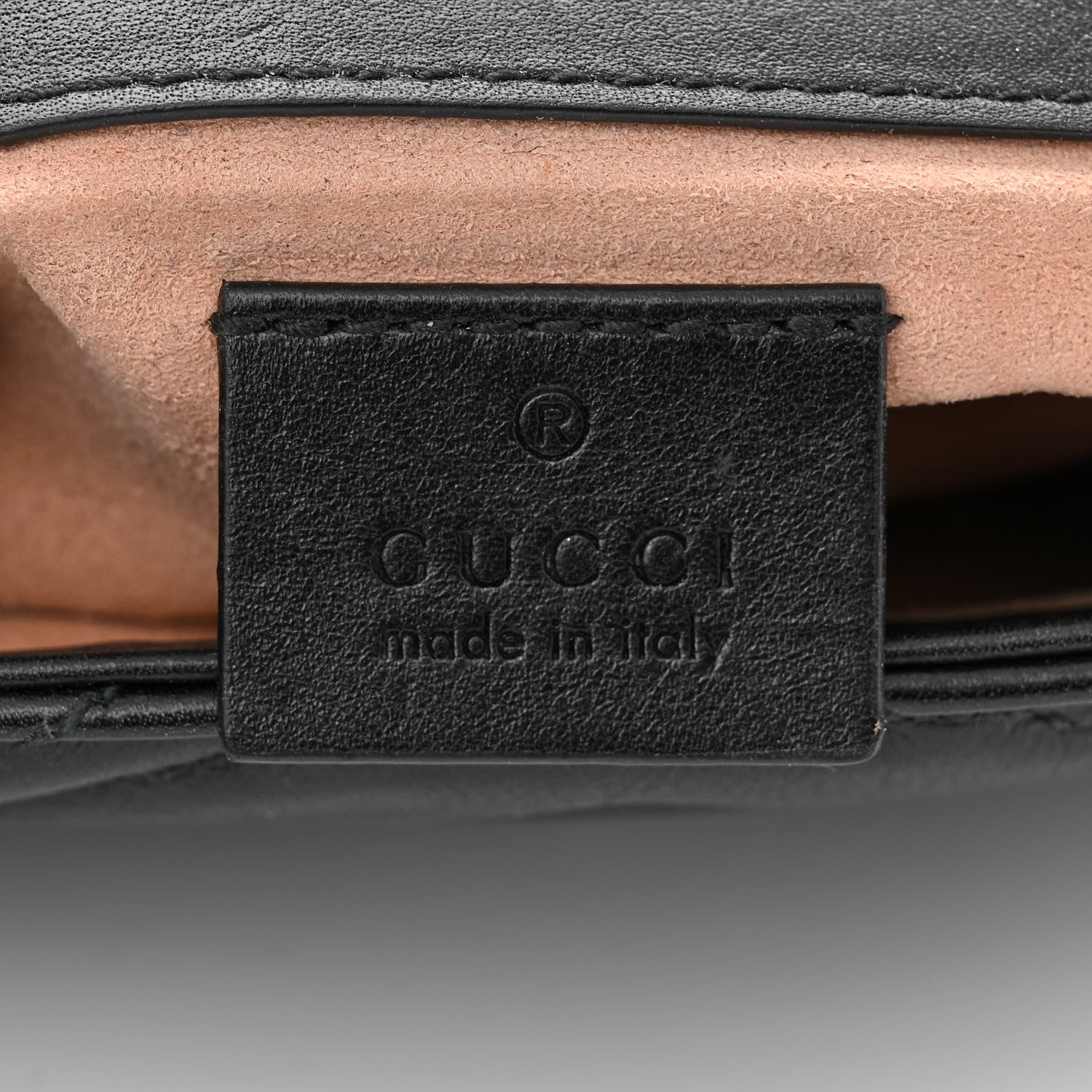Gucci Calfskin Matelasse Super Mini GG Marmont Shoulder Bag Black 6 of 11