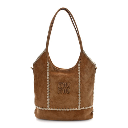 Miu Miu Camoscio Crochet Ivy Tote Cannella 1 of 9
