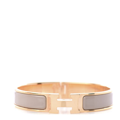 Hermes Enamel Narrow Clic Clac H Bracelet GM Marron Glace 1 of 7