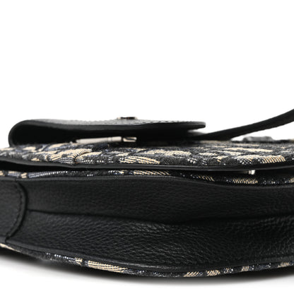 Christian Dior Oblique Saddle Messenger Pouch Beige Black 9 of 10