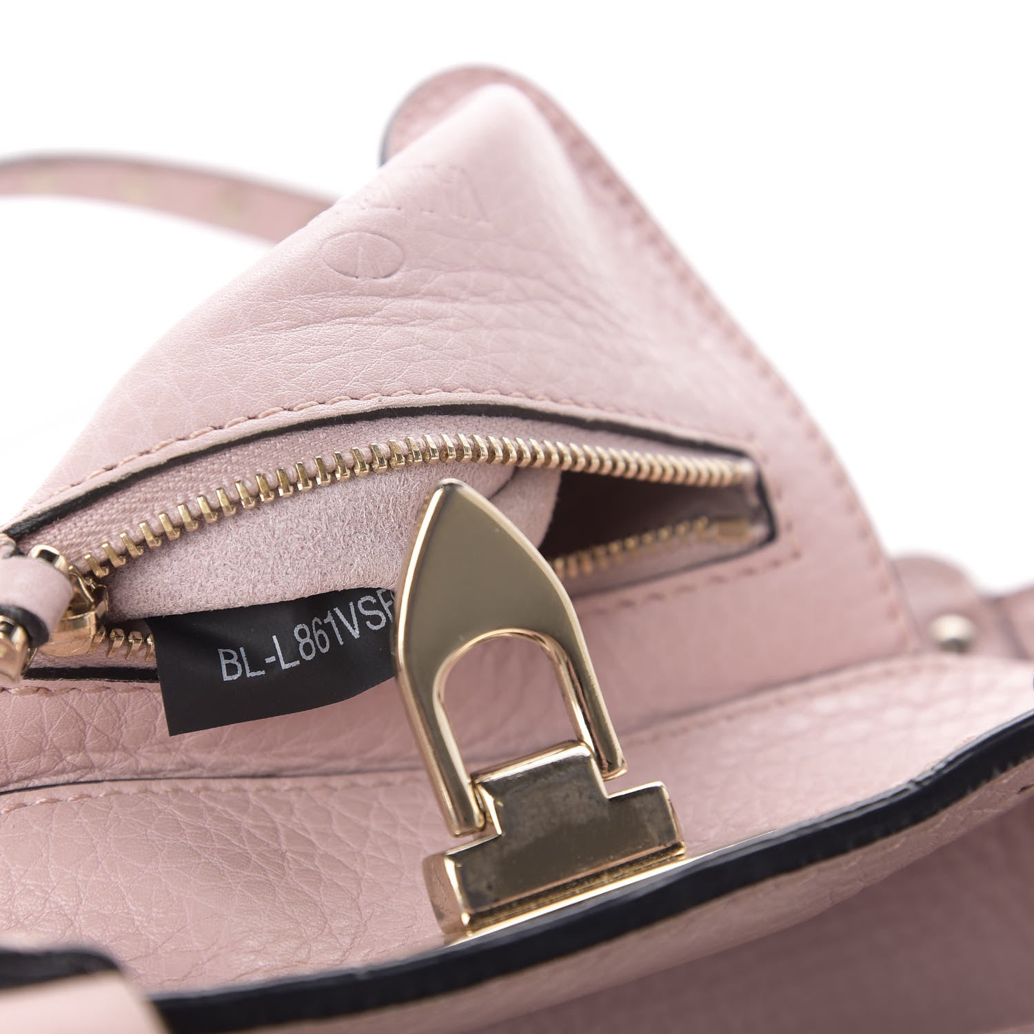 Valentino Garavani Pebbled Calfskin Mini Rockstud Tote Cipria 8 of 11