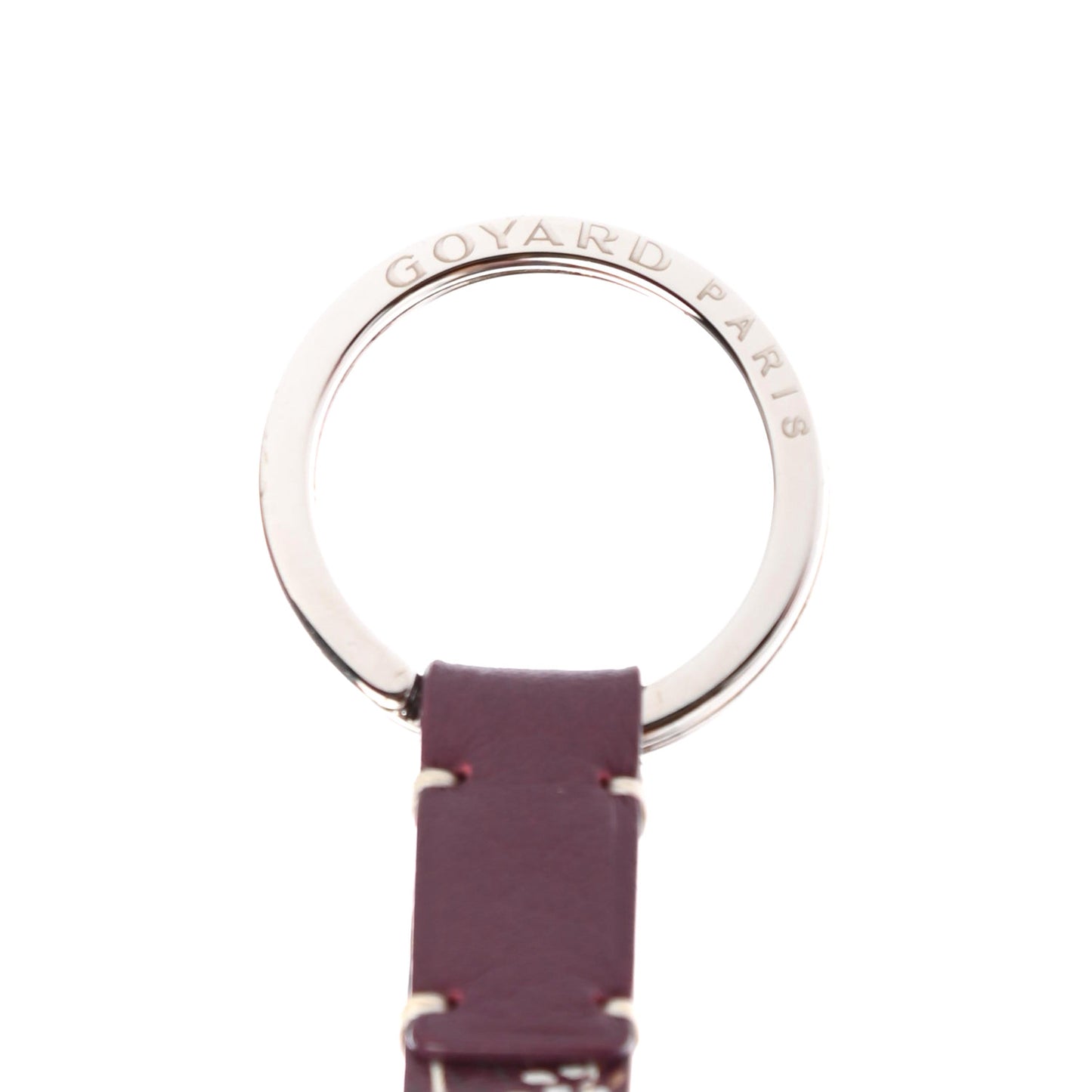 Goyardine Sesame Key Holder Burgundy