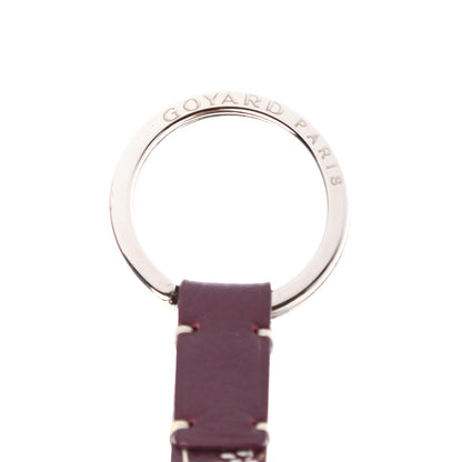 Goyard Goyardine Sesame Key Holder Burgundy 3 of 4