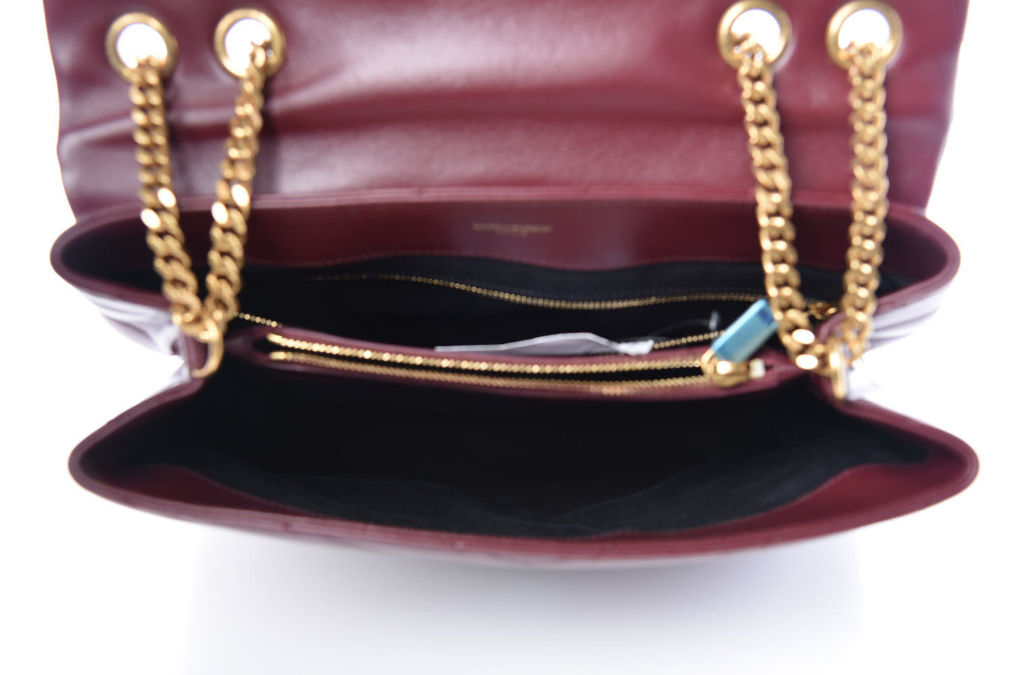 Calfskin Y Quilted Monogram Medium Loulou Chain Satchel Palissandre