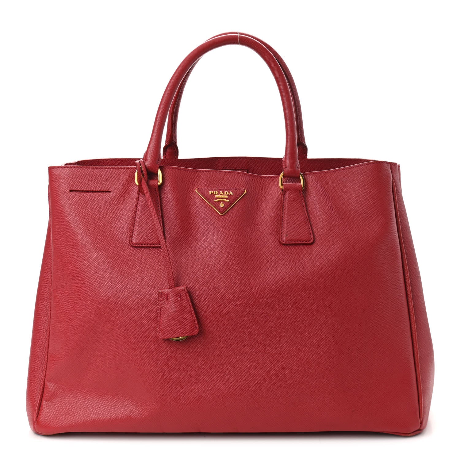 Prada Saffiano Lux Large Tote Fuoco 1 of 20