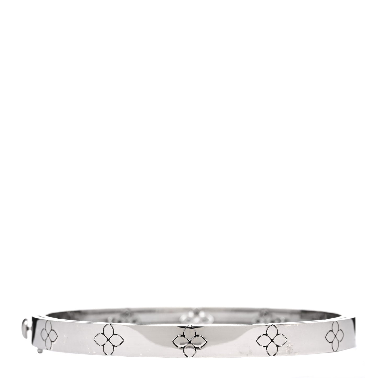 18K White Gold Diamond Medium Love in Verona Bangle Bracelet
