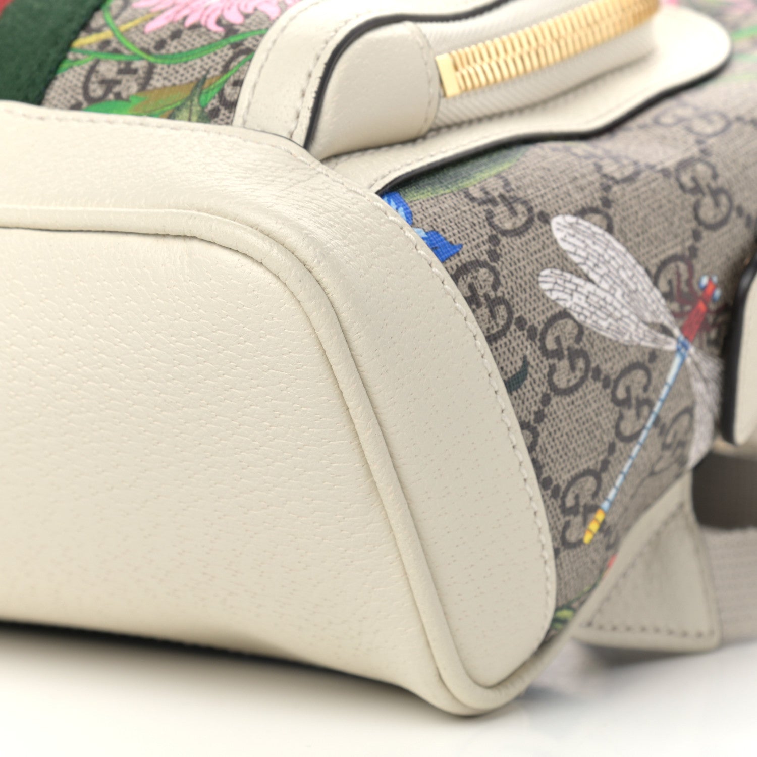 Gucci GG Supreme Monogram Flora Web Small Ophidia Day Backpack White 9 of 9