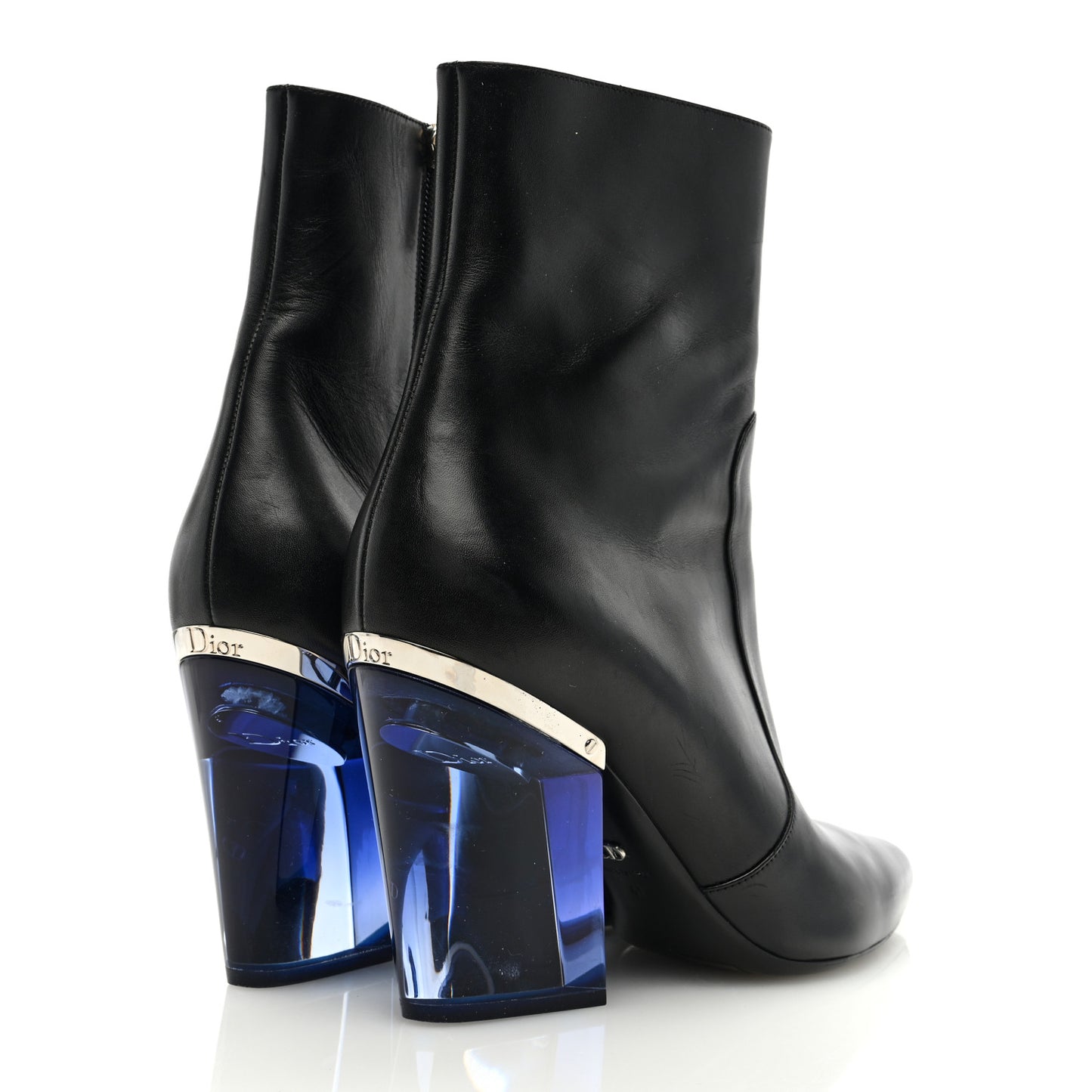 CHRISTIAN DIOR Soft Calfskin Ankle Boots 41 Black