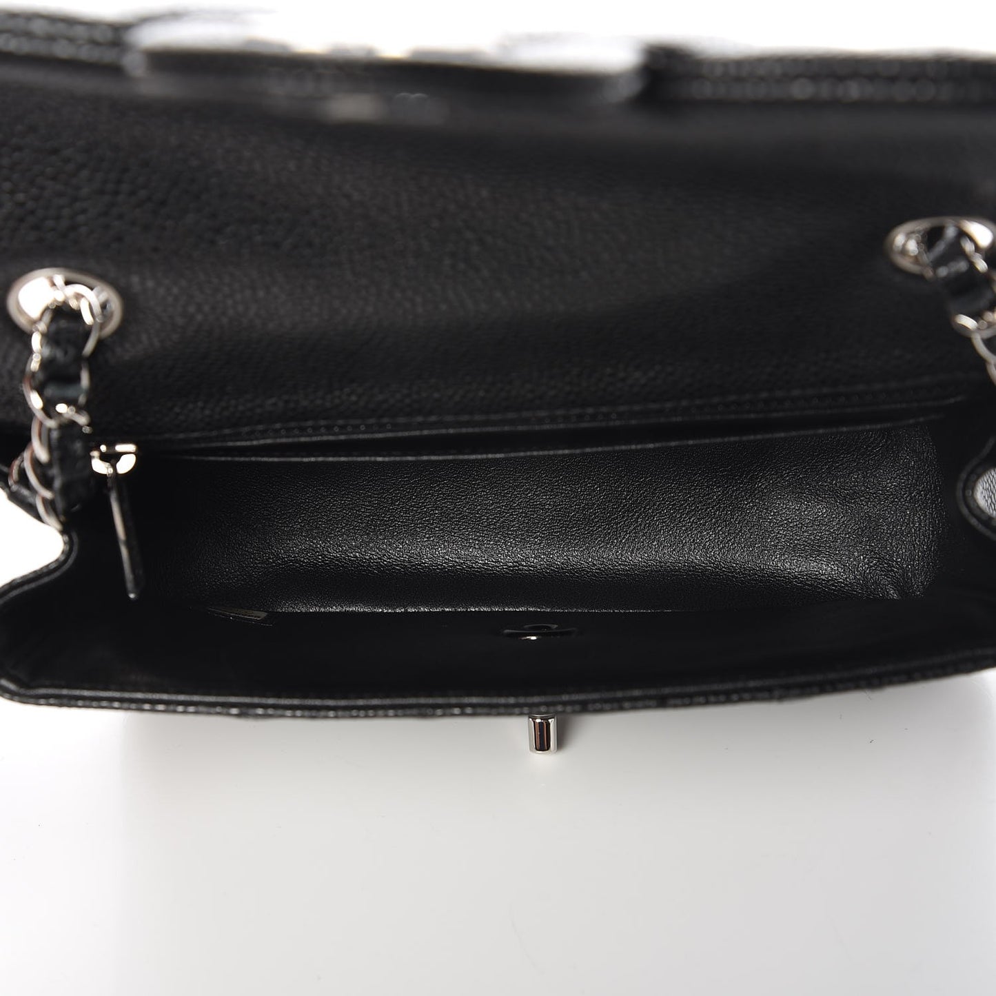 Caviar Quilted Mini Rectangular Flap Black