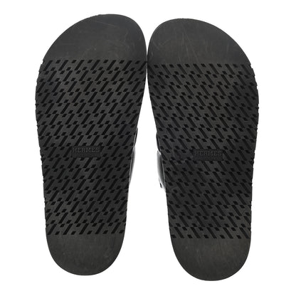 Hermes Nappa Extra Sandals 38 Black 5 of 9